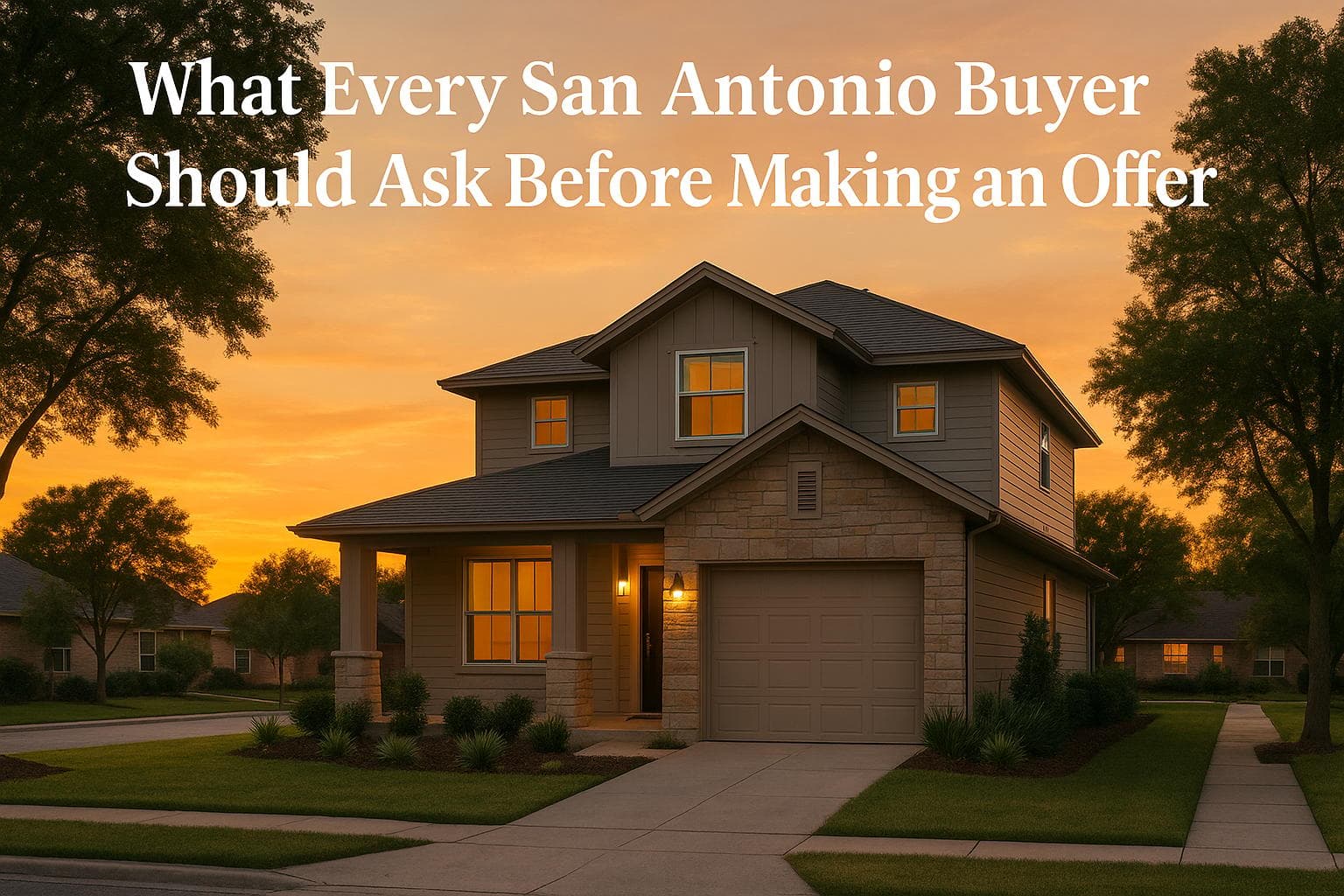 What Every San Antonio Buyer Should Ask Before Making an Offer